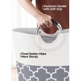 thumbnail image 4 of Large Laundry Hamper With Long Reinforced Handles, Collapsible Freestanding Clothes Hamper, Basket for Bedroom Bathroom Storage Containers for Home, 4 of 8