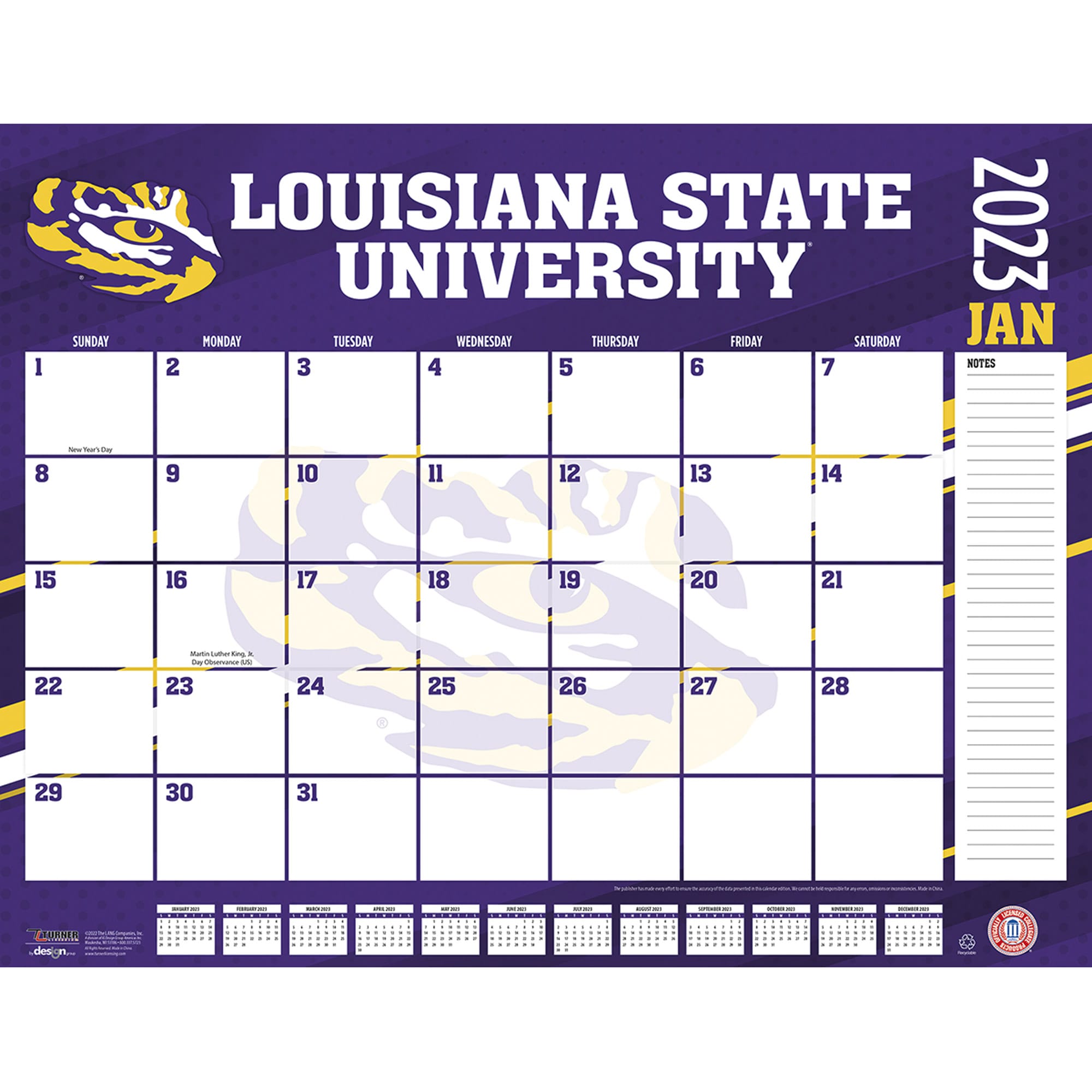 LSU Tigers 2023 Desk Calendar Walmart LSU Tigers 2023 Desk Calendar Walmart