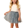 thumbnail image 5 of HJYCHN Tutu Skirt Girls Snowflake Star Print Mesh Tutu Skirt for Carnival Winter Party Dance Performance Back to School Supplies for Girls 3-4 Years, 5 of 9