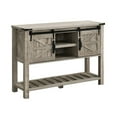 thumbnail image 1 of OKD Farmhouse Entryway Table with Sliding Barn Doors, Light Rustic Oak, 1 of 8
