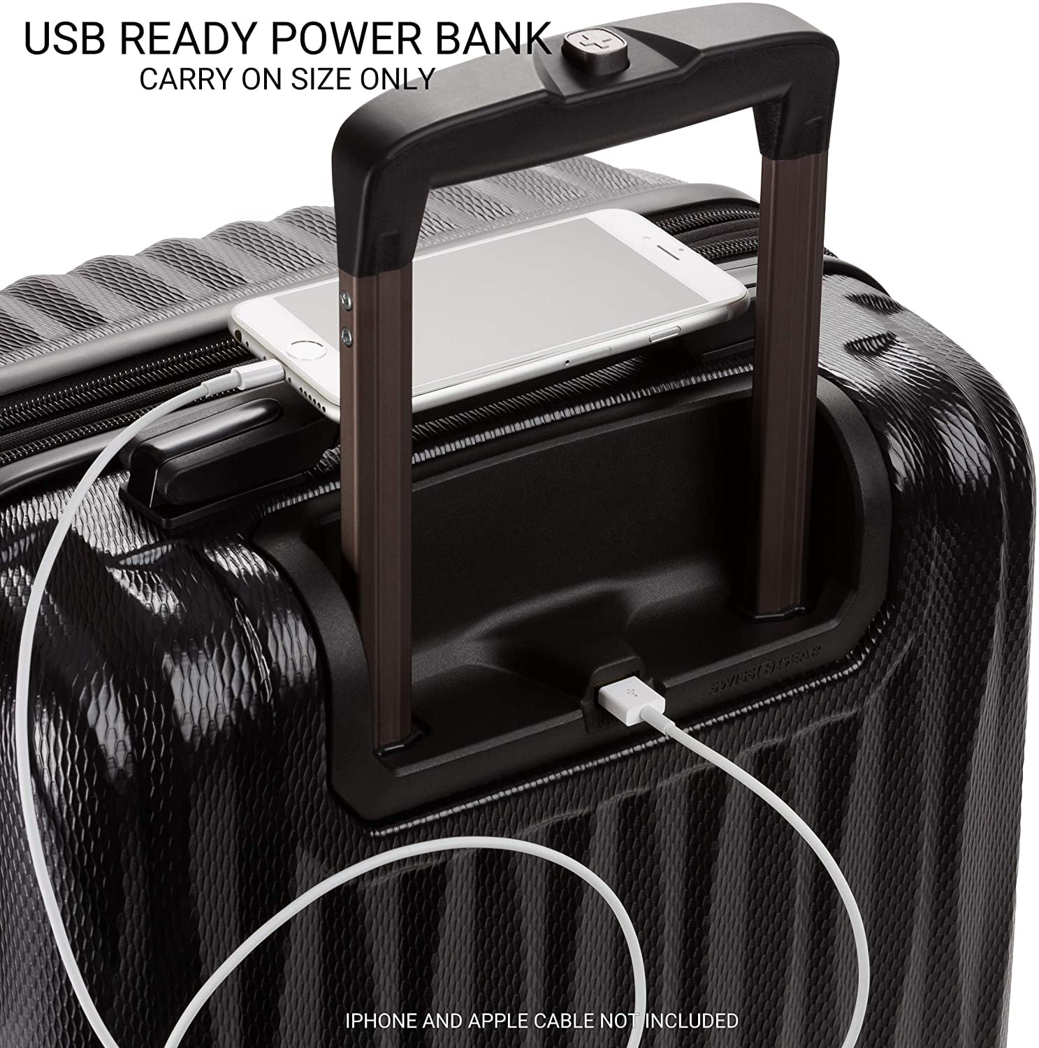 Buy SWISSGEAR 20 Energie USB Port PolyCarbonate Hardside Carry On