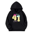 thumbnail image 3 of Tisuna Autumn Winter Hoodie For Girls Boys Child 41 Print Long Sleeve Hooded Tops Breathable Soft Unisex Kids Loose Fit Sweatshirt Black Size 3-4 Years, 3 of 3
