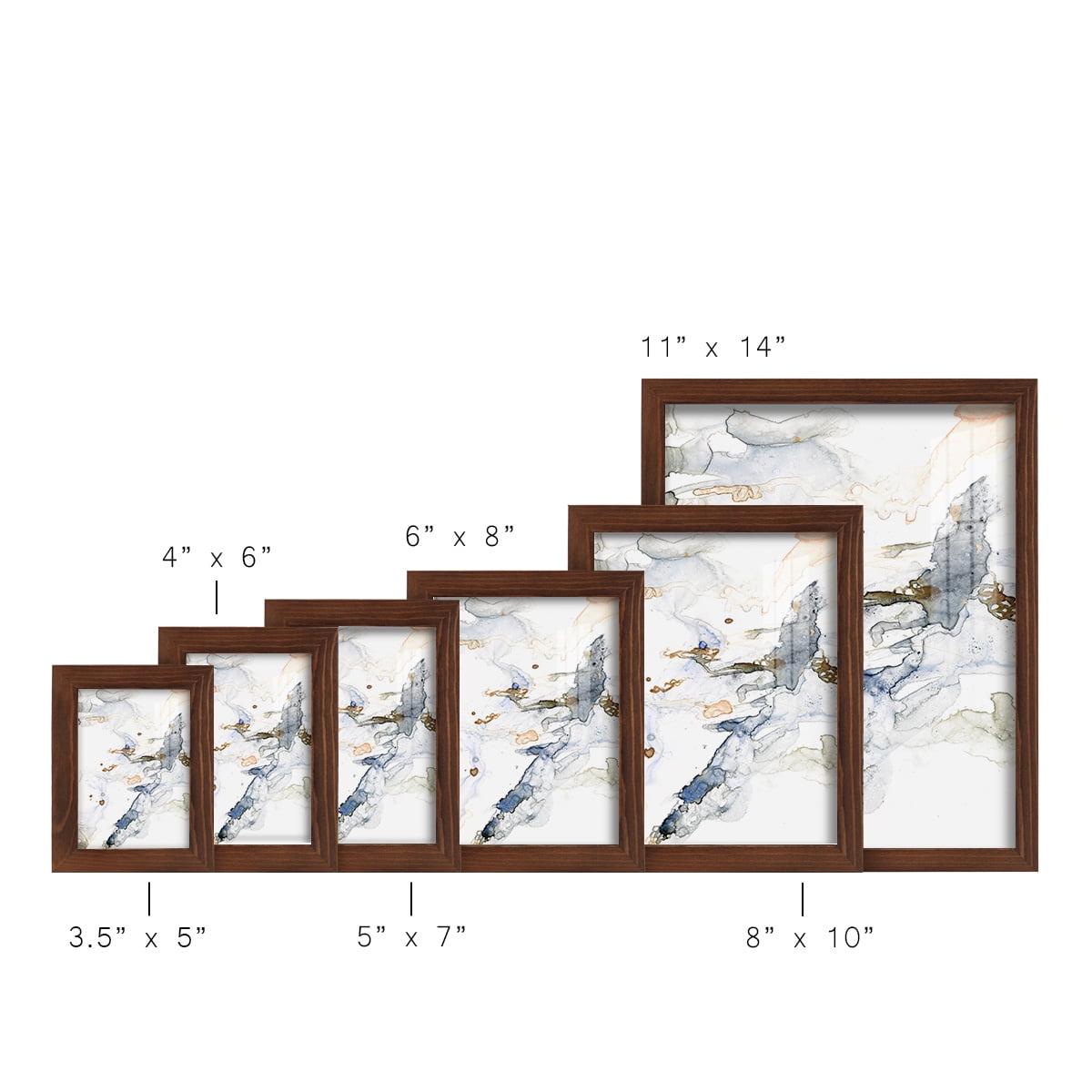 Organic Interlace I -Framed Print w/glass-Chestnut