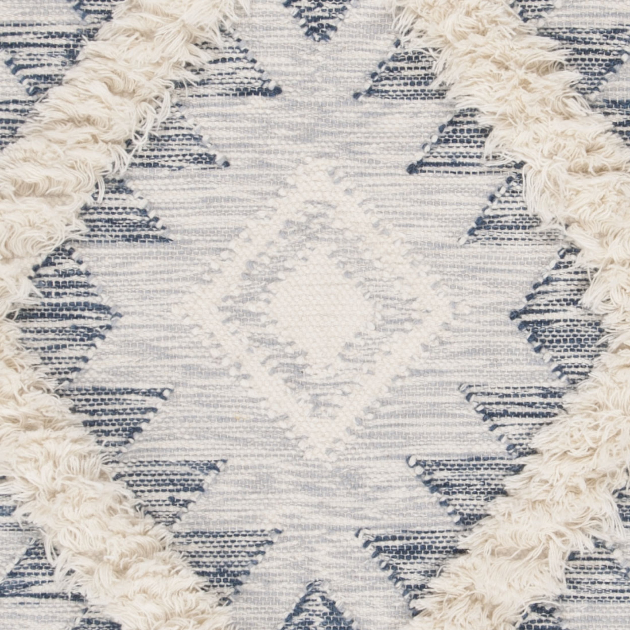 SAFAVIEH Kenya Kensington Geometric Diamonds Area Rug, Silver/Ivory, 9' x 12'