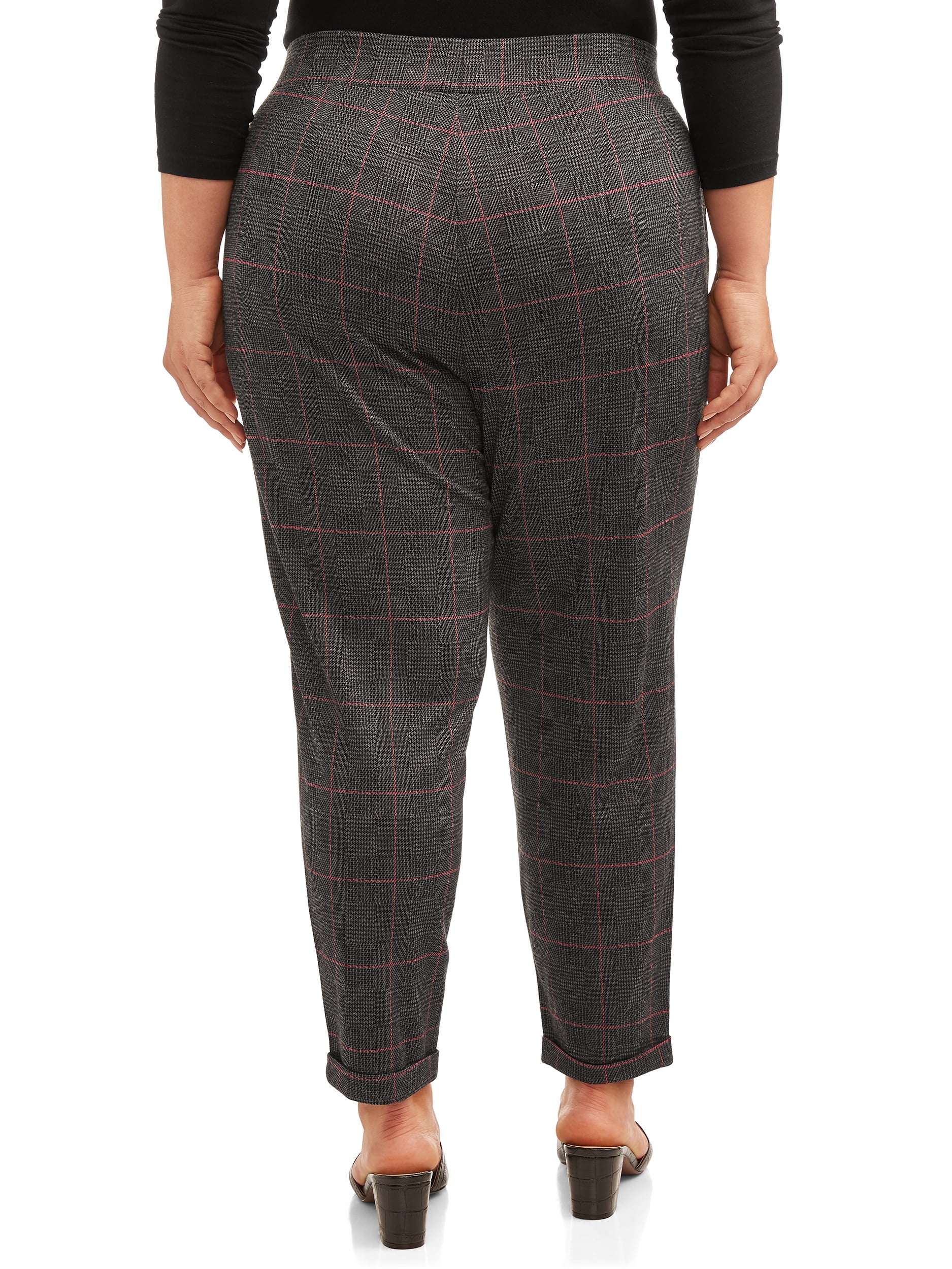 Terra Sky Women s Plus Size Printed Double Knit Tapered Pant