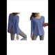 thumbnail image 2 of Camisetas Deportivas de Larga para Mujer, con Protección Solar UPF 50+, para Correr, Gimnasio, Secado Rápido Azul y L, 2 of 7
