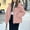 Pink, variant on FDGIU Women's Slim Fit Puffer Coat - Attached Hood Zip Front, Lightweight Warm Long Jacket for Cold Weather Outdoor