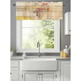 thumbnail image 3 of Curtain Valance for Windows,Colorful Inspiration Quotes Love Heart Design Kitchen Valances Rod Pocket Short Curtains,Wood Plank Window Treatment Panel for Bedroom Bathroom 60x18in, 3 of 9