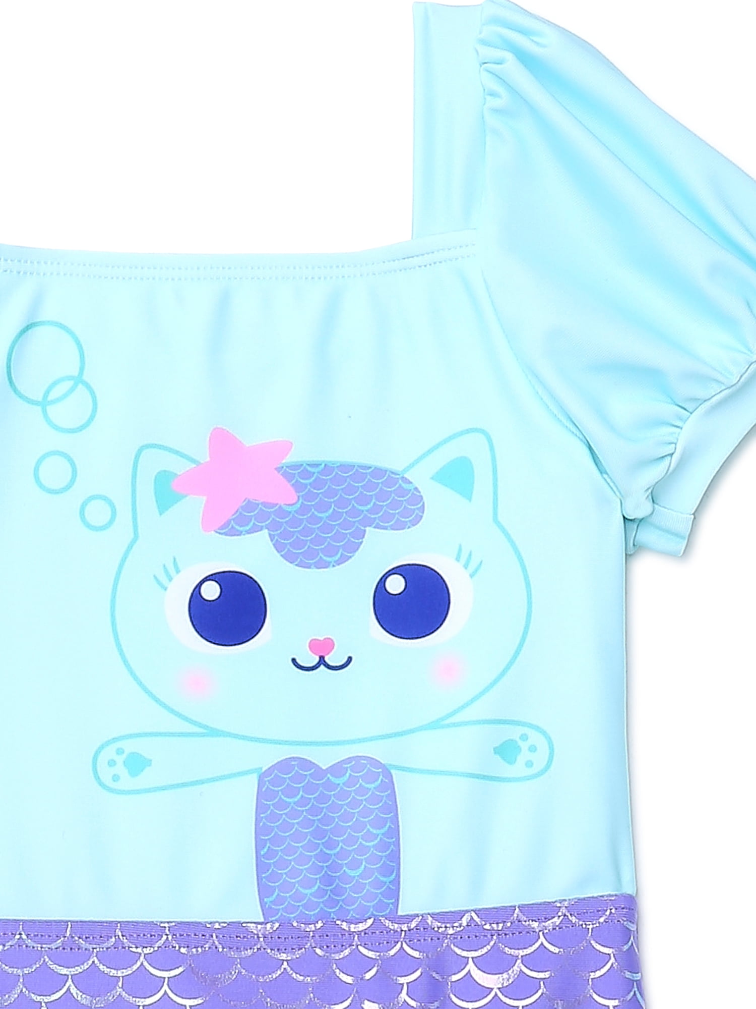 Character Toddler Girl Puff-Sleeve One-Piece Swimsuit, Sizes 12M-5T