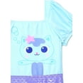 thumbnail image 2 of Gabby's Dollhouse Character Puff-Sleeve One-Piece Swimsuit (Girl’s, Sizes 12M-5T), 2 of 3