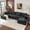 Black, variant on Howcool 132" U-Shaped Modular Cloud Couch, Oversized Deep Seat Chenille Sectional Sofa with Double Chaise, Boneless Comfy Couch with Cup Holders & Side Pockets, No Assembly Required, Black