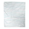 thumbnail image 1 of HATIART Couverture en Flanelle Bleu Mer Ligne Ondulée Rivière Abstraite Belle Couleur Douce pour Lit Canapé et Sofa 58x80 Pouces, 1 of 1