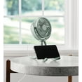 thumbnail image 6 of Mainstays 4" New 3-speed Portable Rechargeable Fan with Flexible Tripod and Digital Display, Green, 6 of 8