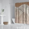 thumbnail image 2 of Brown Boho Line Art Plant Pattern Shower Curtain 72"x72" ,Bathroom Decorative Shower Curtains Set with 12 Hooks,Modern Waterproof Washable Shower Curtain, 2 of 6