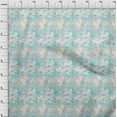 thumbnail image 3 of oneOone Polyester Spandex Light Mint Green Fabric Flower Sewing Material Print Fabric By The Yard 56 Inch Wide-3G6, 3 of 4