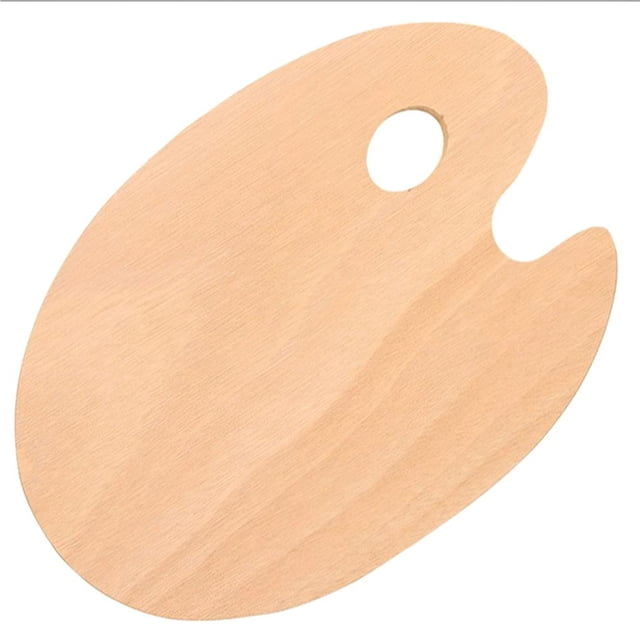 Naiovety Paleta de pintura Tablero de pintura de de color de registro natural para mezclar colores Pintura ergonómica ligera Tablero de mezcla de Artesanía Naiovety HA017083-00