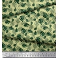 thumbnail image 2 of Soimoi Beige Poly Georgette Fabric Monstera Leaves Fabric Prints By Yard 52 Inch Wide, 2 of 3