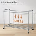 thumbnail image 4 of Laundry Sorter 4 Section, 47.5 Gal (180 L) Laundry Hamper with Wheels, Clothes Divider Basket Sorter, Clothes Separator Hamper Cart with Wheels and Removable Bags, Gray, 4 of 6