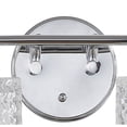 thumbnail image 6 of JONATHAN Y Spaulding Vintage 13" 2-Light Iron/Chevron Pattern Glass Farmhouse Cottage LED Vanity Light, Chrome, 6 of 8