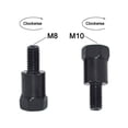 thumbnail image 4 of Black Motorcycle Mirror Adapters M10 10MM M8 8MM Rearview Conversion N1H7, 4 of 8