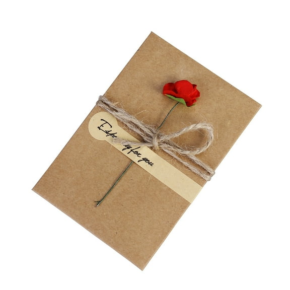 Masteelf 10 PCS New Year Cards Packs Blank Cards Rose Greeting Cards 10.50X7.00X0.50CM