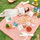 thumbnail image 2 of Manta de playa y picnic familiar TUNC extra grande 150 x 200 cm plegable rojo y blanco, 2 of 5