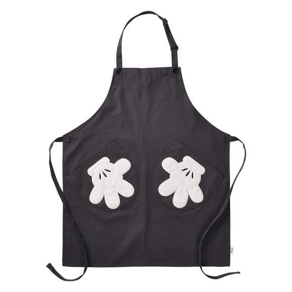 Delantal ajustable con bolsillos . Farberware. Colección Disney Home Monochrome. Algodón. Negro