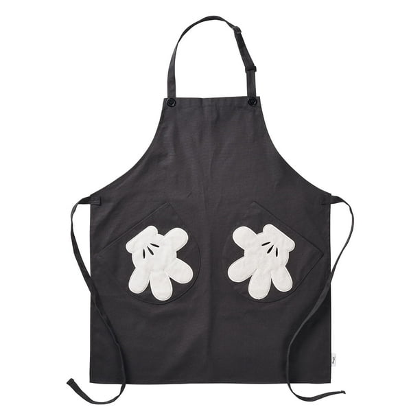 Delantal ajustable con bolsillos . Farberware. Colección Disney Home Monochrome. Algodón. Negro