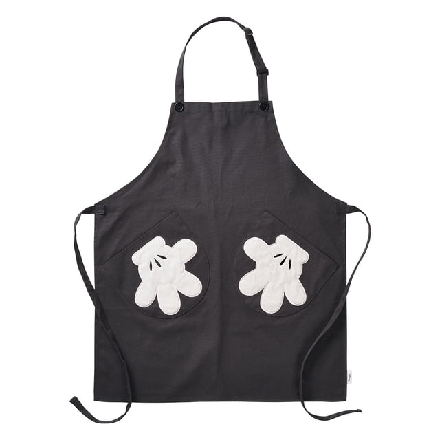 Delantal ajustable con bolsillos . Farberware. Colección Disney Home Monochrome. Algodón. Negro