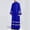 A122 Blue, variant on Men's Clergy Priest Robe Costume Long Zipper Front Cassock with Metallic Trim Medieval Wizard Sorcerer Fantasy Cosplay Halloween Themed Party Dress