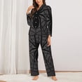thumbnail image 2 of Balery Black Spider On Web 1 Conjunto de Pijama con Estampado para Mujer, Conjunto de Dos Piezas con Manga Larga, Ropa de Dormir Suave con Bolsillos, Pijamas Cómodos-Medium, 2 of 7