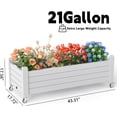 thumbnail image 3 of Yardgrace Horticulture Planter Box, Divisible Resin Garden Bed for Backyard, Patio, Balcony, with 4 Swivel Lockable Wheels, Light Gray, 3 of 8