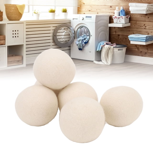 Balles pour Sécheuse en Laine, Boule de Sécheuse en Feutre de Laine Réutilisable Absorbant l'Humilité, Réduisant l'Adhérence Statique, Balles à Lessive pour Vêtements, Serviettes, Linge de Lit