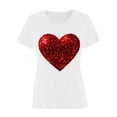 thumbnail image 4 of Valentine's Day Shirts for Women Casual Girl Friend Gift T Shirt Cute Love Heart Graphic Printed Tees Short Sleeve Round Neck Tshirt Top, 4 of 4