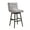 Gray Oak & Gray, variant on Armen Living Elias Brown Solid Wood Upholstered 30" Bar Height Swivel Barstool with Morning Fog Fabric Seat