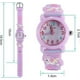 thumbnail image 5 of Reloj para niños, resistente al agua, con dibujos animados 3D, esfera redonda, correa de silicona, reloj de pulsera de cuarzo, regalo de Navidad para niñas y niños, color morado claro, 5 of 5