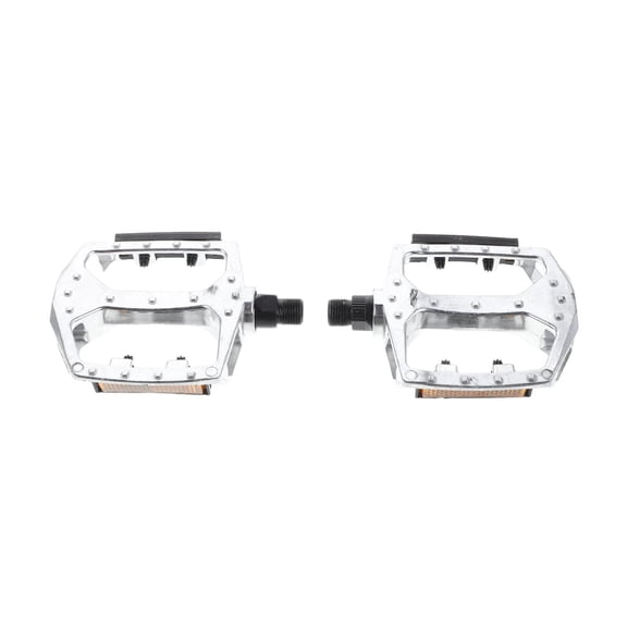 CTIRCHIU Bike Pedals Plated Silver Aluminium Alloy Foldable for E-Bike and Mountain 2Pcs