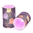 thumbnail image 7 of Yayeee Flameless Candles with Remote Flickering Battery Operated Multi Color Changing, Yellow Halloween Ghosts, 7 of 7