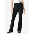 thumbnail image 3 of Woman Within Plus Size Stretch-Cotton Knit Pull-On Bootcut Leggings, 3 of 5
