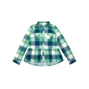 p.s.09 from aeropostale Metallic Plaid Peplum Button Down Shirt (Little Girls & Big Girls)