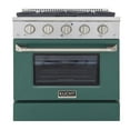 thumbnail image 2 of Kucht Professional 30" Modern Stainless Steel Natural Gas Range in Green/Silver, 2 of 14