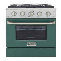 Kucht Professional 30" Modern Stainless Steel Propane Gas Range in Green/Silver