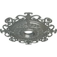 thumbnail image 3 of 38 3/8"OD x 6 5/8"ID x 2 7/8"P Orleans Ceiling Medallion (Fits Canopies up to 8 1/4"), Hand-Painted Silver, 3 of 6