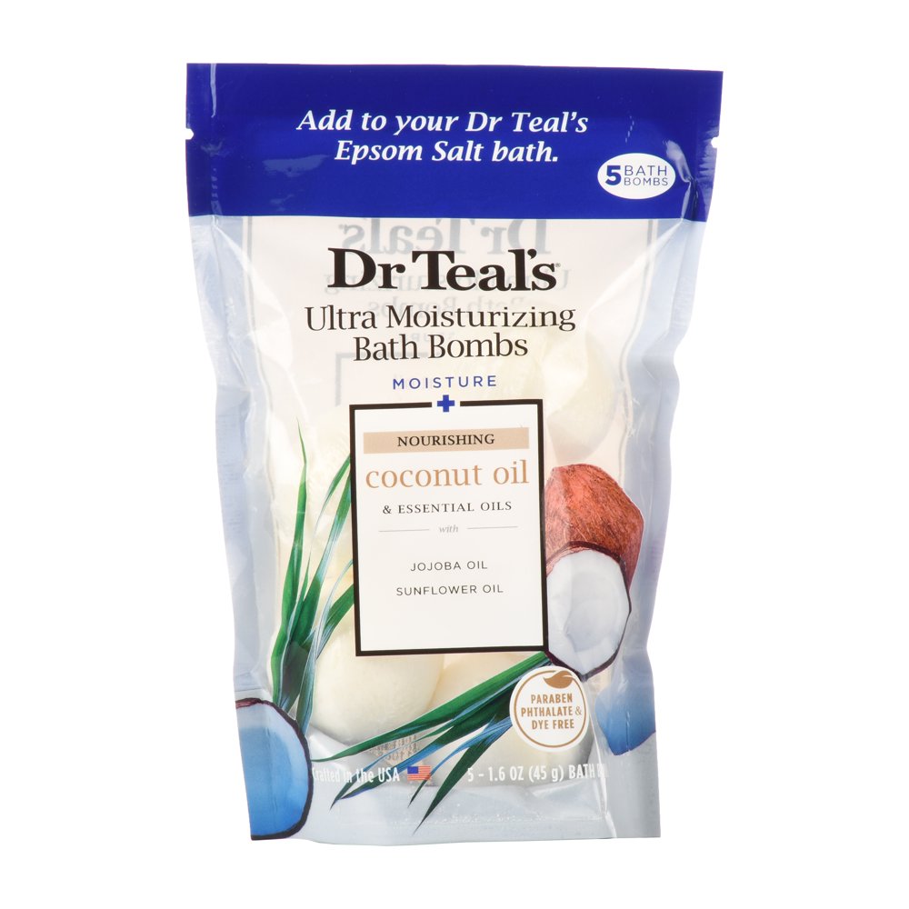 Dr Teal's Coconut Bath Bombs, 5 Count