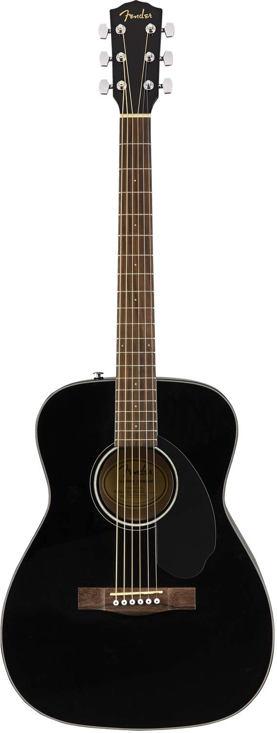 Fender CC-60S Solid Top Concert Acoustic Guitar - Black w/ Gig Bag