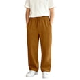 thumbnail image 5 of WhouRiu Boys Casual Jogger Pants Solid Color Drawstring Waist Baggy Wide Leg Sweatpants Kids Autumn Comfortable Trousers With Pockets,11-12 Years, 5 of 8