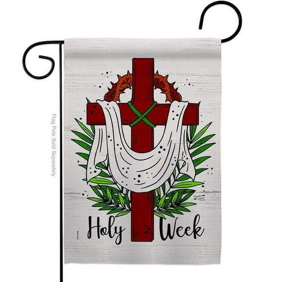 Angeleno Heritage G135446-BO Holy Week Religious Double-Sided Decorative Garden Flag, Multi Color