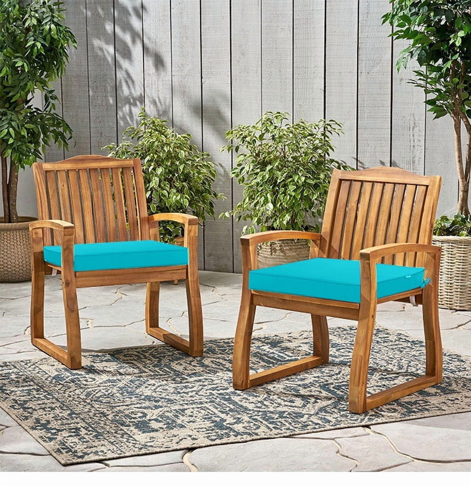 Outdoor Square Cushion Cover Polyester Seat Pad For Garden Patio Furniture Durable Weather Protector Without Core