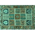 thumbnail image 1 of Ahgly Company Indoor Rectangle Persian Turquoise Blue Traditional Area Rugs, 4' x 6', 1 of 4