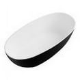 thumbnail image 6 of ALFI brand AB9975BM 59" Black & White Matte Oval Solid Surface Resin Soaking Bathtub, 6 of 12